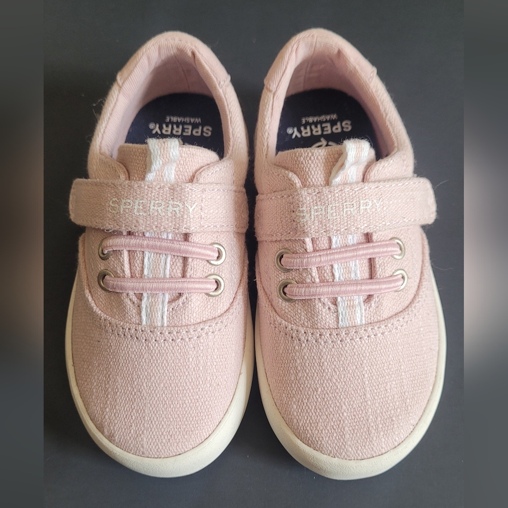 Sperry Girls Spinnaker Washable Jr Size 7 Powder Pink  Canvas